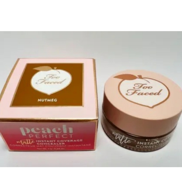 🧚‍♀️🌟🖤NUTMEG Too Faced DISCONTINUED Peach 🍑 Perfect Concealer NWT - Picture 6 of 8